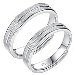 Juliyeh Trauringe 925er Sterling Silber Paar-Preis,verlobungsring,Platin Paar Ringe,Herren-Ring & Damen-Ring|GRATIS-exquisite-Verpackung|Verstellb