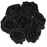 Bihood Künstliche Kunstblumen Faux Black Roses Künstliche Blumen Black Rose Schwarze Blumen Blume Für Hochzeitsort Dekorieren Künstliche Blumen Trauerblumen Halloween Dek