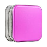 UENTIP CD-Hülle mit 48 Kapazitäten, tragbare DVD-Hülle aus Hartplastik, CD-Organizer, Brieftasche, schützende DVD-Aufbewahrung (48, violett)