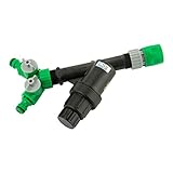 CS Bewässerungssysteme GmbH Wasserfilter 75 Micron mit Druckminderer 1.0 bar und Schnellschlauchstück und 2-Wege Y-Absperrhahn GL