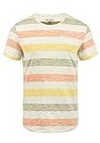 Blend Efkin Herren T-Shirt Kurzarm Shirt Mit Streifen Und Rundhalsausschnitt, Größe:XL, Farbe:Jaffa Orange (72514)