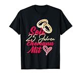 Herren Silberhochzeit Jahrestag Jubiläum T-S