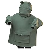 4-13Y Kids Baby Girls Boys Frog Hoodie Zipper Sweatshirt with Pocket 3D Cartoon Hoodie Pullover Sweatshirt (Green, 4-5 Years)
