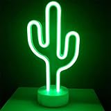 YPYSD LED-String-Lichter Flamingo LED Neonlicht Kokosnussbaum Kaktus Einhorn Form Lampe Stand Bunte Home Raum Dekoration Weihnachtsbatterie Nachtlicht Tik Tok Patio Lights (Color : Cactus)