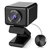 eMeet Jupiter 1080P Webcam - All-in-One Webcam mit 1 Lautsprecher & 4 Mikrofone, FHD Web Kamera mit Einstellbarer Auto-Rahmung-Ansicht, mit exklusiver Software, Plug & Play mit Datenschutzabdeckung