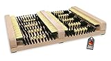 Lantelme Schuhabtreter 36 x 27 x 5,5 cm Schuhabstreifer außen Holz mit Seitenleisten für die perfekte Reinigung Ihrer Schuhe (Beige)
