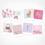 PICKMOTION Greetings - Pink 1 Set mit 8 Postkarten Grußkarten - Bilder von Instagram Fotografen designed in Berlin - Grußkarten BPK-0142-EN