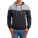 JELLYB Sweatshirt Herren Modern Mode Spleißen Regular Fit/Slim Fit Herren Pullover Herbst Winter Kordelzug Mit Taschen Herren Langarm Outdoor Jogging Herren H