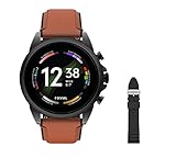 Fossil Herren Touchscreen Smartwatch 6, Generation mit Lautsprecher, Herzfrequenz, NFC und Smartphone Benachrichtigungen + Fossil Armb