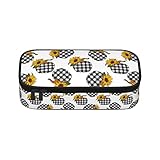 DJNGN Federmäppchen mit Sonnenblumen, Kürbis, große Kapazität, Federmäppchen für Mädchen, Jungen, Erwachsene, Federmäppchen, Federmäppchen, Aufbewahrungstasche für Studenten, Frauen, Männer, Bürob