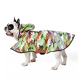 ZNZT Hundekleidung Hunderegenmantel Hund Poncho Regenjacke Mit Kapuze Für Kleine Mittelgroße Hunde Bulldog Pet Apparel Hunde Oder Katzen Hallow