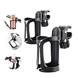 XIAOHUA-UK Flaschenhalter Fahrrad, 2er-Pack Fahrradflaschenhalter, 360-Grad-Drehung Drink Water Cup Holder Schnellspanner for Fahrräder, Mountainbikes, Kinderwagen und Rollstü