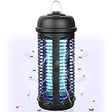 Nogigit Elektrischer Insektenvernichter 18W Innen Außen Gärten Insektenschutz,UV Insektenvernichter 80㎡ 365nm Insektenfalle Mückenlampe IPX4 Wasserdicht Fliegenfalle Mück