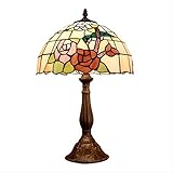 XXSHN Tiffany-Lampen für Schlafzimmer, Ländliche Lotus Cafe Bar-Lampe Tiffany-Lampe des Schlafzimmers Das Kopfende eines Bettes Die Arbeitszimmer-Schreibtischlampe, die EIN Auge ab