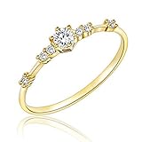 Exquisiter Kleiner frischer Damen Verlobungsring YunYoud Schmuck silberringe mit Stein verlobungsring größe Rose ehering