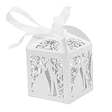 Musuntas 50Tlg.Vogelkäfig-Entwurf Hochzeit Taufe Gastgeschenk Geschenkbox Kartonage Schachtel Tischdeko Bonboniere Box Hochzeit Dekoration (style 4)