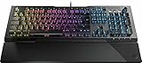 Roccat Vulcan 120 - Mechanische Gaming Tastatur, AIMO LED Einzeltastenbeleuchtung, Roccat Titan Switches, Aluminiumoberfläche, Multimedia-Tasten, Handballenauflage, Tactile Switch, silb