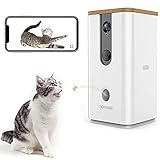 DOGNESS Hundekamera, Full HD, WLAN, Haustierkamera mit 2-Wege-Audio-Kommunikation für Katzen und Hunde, Leckerlisspender, Wurf mit Nachtsicht [Energieklasse A]