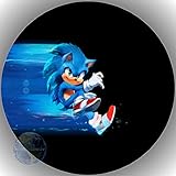 Fondant Aufleger Für den Geburtstag ein Tortenbild, Zuckerbild Essbares Foto für Torten, Tortenbild, Tortenaufleger Ø 20cm - Super Qualität Sonic The Hedgehog Nr. 6041