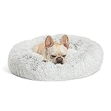 GPMBHNV Katzenbett Hundebett, Rundes Plüsch-Katzenbett-Hundehaus-Klein Hund Bett Katzenkissenbett Ovales Doughnut Nesting Cave-Bett,Geeignet for Katzen und Kleine,Mittelgroße Hunde (Color : A)