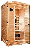 SudoreWell® Infrarotkabine Infrarot Sauna Grenada 120 x 120 x 194cm (Breite x Tiefe x Höhe)