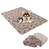 nanbowang Hundebox-Pads – waschbarer Hundeteppich, rutschfeste Welpenunterlagen für kleine Hunde, wasserabsorbierende Trainingspads (2740 Beige)