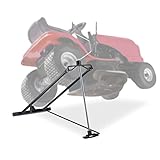 Relaxdays Rasentraktor Hebevorrichtung, 400 kg, Kippvorrichtung Aufsitzmäher, stufenloser Neigungswinkel, Stahl, schw