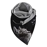 SOIUTAO Dreieckstuch Damen Groß Warmer Schulterschal Winterleichter Schal Winterweicher Heizschal Winter Dreieckstuch Winddichter Halstuch Shawl Geschenk für M