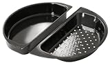 Outdoorchef Grillschale „Halbmond Kochset“ – 2 Kugelgrill Grill Pfannen halbmondförmig – Grillschalen für Kohlgrill und Gasg
