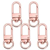 Agoky Metall Clips Befestigungs Verschluss Lanyard Schlüsselband Verbindungs Stück Halter für Handtasche Ledertasche Rose Gold 5er One S