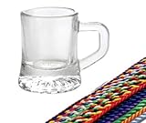 24 Schnapsglas mit Henkel am Band, Kohlfahrt, Junggesellenabschied aus Glas, Henkelstamp