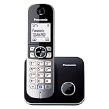 Panasonic KX-TG6811GB DECT Schnurlostelefon (strahlungsarm, Eco-Modus GAP Telefon, ohne Anrufbeantworter, Festnetz, Anrufsperre) schw