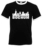 Bochum Herren Retro Shirt Skyline Ultras Fan Schwarz L