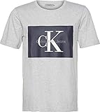 Calvin Klein Jeans Herren Light Grey Heather T-Shirt, grau, XXL