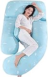 LIANGJUANG schwangerschaftskissen Pregnancy Pillow Mehrzweck-Schwangerschaftskissen, mit waschbarem Premium-Baumwollbezug für den Rücken Bauch Hüften Beine zum Schlafen(Color:A)