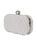 Abendtasche Fashion Dinner Bag Bankett Kupplung Tasche Weibliche Tasche Clutch Geldbörsen for Frauen Kleine Kupplungsbeutel (Color : White, Size : 19 * 6 * 10cm)