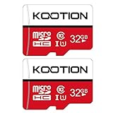 Kootion Micro SD Karte 32GB Speicherkarte MicroSDHC Class 10 Mini SD Karte UHS-I U1 A1 Memory Cards 2er Pack Speicher SD Karten 32G 2 Stück Micro SD Card Memory Karte für Kameras Handy Android Tab