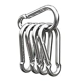 MyIdeaz Karabinerhaken 5er Set - 100mm x 10mm großme mit Schnappverschluss aus hochwertigem Premium Stahl für Camping, Wandern, Schlüsselanhänger, Karabiner bis 350kg