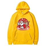 Zilosconcy Weihnachtspullover Damen Große Größen Weihnachts Kleidung Weihnachtspulli Damen Lustig Pullover Damen Sexy Weihnachts Hoodie Christmas Jumper Licht Mit Weihnachtsdruck Weihnachts T
