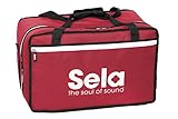 Sela SE 038 Cajon Tasche Red, Hochwertige Nylontasche für Cajons mit Rucksackfunktion und S