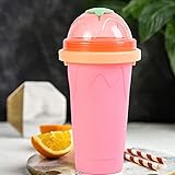 LEERAIN 2 Stück Slushy Ice Maker Cup, Home Smoothie Cup Slush Ice Becher Slushy Maker Maschine Freeze Drinks Double Layer Cup Für Kinder Dunk