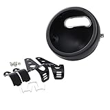 LIBEI Motorradzubehör 1pc Motorrad 5.75inch LED-Scheinwerfer-Lampe Shell Montage Gehäuse Halterung gepasst for Harley Schwarz/Chrom (Color : Black)