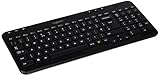 Logitech K360 Kabellose Tastatur, 2.4 GHz Verbindung via Unifying USB-Empfänger, 6 Multimedia-Tasten & 12 F-Tasten, Kompaktes & Leises Design, 3-Jahre Batterielaufzeit, Englisches QWERTY-Lay