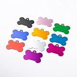 LUOSHUAI HundeanhäNger Mit Gravur Blank 20Pcs Knochen Customized Dog ICH WÜRDE Tags Name Tags Für Welpen Hund Anti-Lost Pet Typenschild Für Hunde Aluminiumgravur Tags Hundemarke Mit G