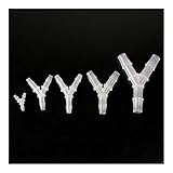 WXPSE DIY Rohrfittings 5PC PE Y Typ Wasser-Rohr-Schlauchverbinder for Aquarium-Luftpumpe Klar Hose Fitting Langlebige Rohrverschraubung (Color : Y6)