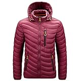 ZYYM Herren Stepp-Jacke Outdoorjacke tolle Übergangs Winterjacke Mantel Männer Outwear Baumwollpolsterjacke FüR Herren, Herbst Und Winter, Neue Baumwolljacke Leichter Mantel Oberteil, Jack