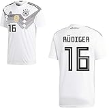 adidas Fußball DFB Deutschland Home Trikot WM 2018 Heimtrikot Herren Rüdiger 16 Gr S