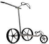 tour-made Haicaddy® HC7S Travel PRO Edelstahl Lithium Elektro Golftrolley - mit elektronischer Bergabfahrbremse (Rahmen gerade)