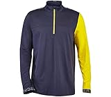 Spyder M Orion Zip T-Neck Colorblock-Grau, Herren T-Shirt, Größe XL - Farbe Ebony