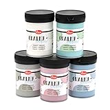 Viva Decor® Chalky Deckend 5er Set (Pastell: Weiß, Rosa, Blau, Grün, Grau, 5 x 100 ml) Vintage Kreidefarbe für Shabby Chic - Chalk Paint für Innen und Außen - Made in Germany